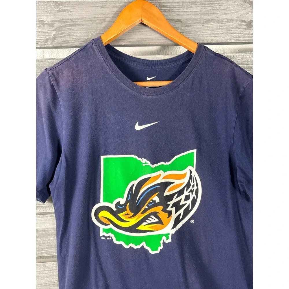Nike Mens Akron Rubber Ducks Graphic T-Shirt Small worn/faded jersey